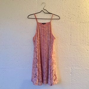 Ambiance Dusty Pink Floral Lace Dress